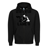 Black get out of my yard lame o the burbs quote the burbs Zipper Hoodie - Craftify