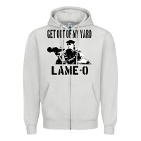 Dove Grey get out of my yard lame o the burbs quote the burbs Zipper Hoodie - Craftify
