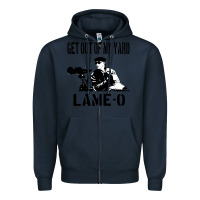 Navy get out of my yard lame o the burbs quote the burbs Zipper Hoodie - Craftify