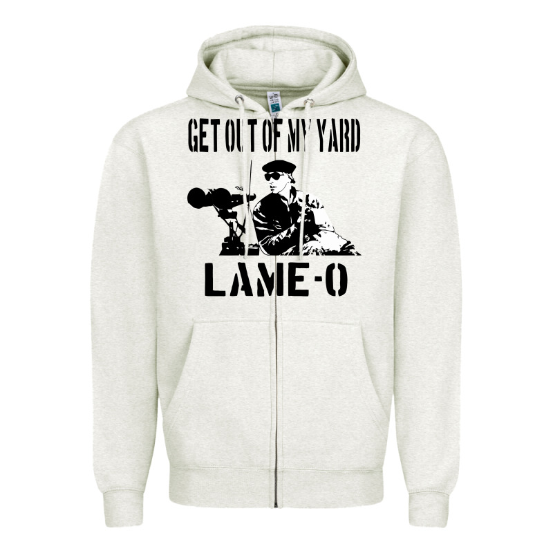 Get Out Of My Yard Lame O The Burbs Quote The Burbs Zipper Hoodie by Craftify | Teevron