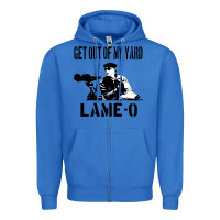 True Royal get out of my yard lame o the burbs quote the burbs Zipper Hoodie - Craftify