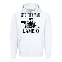 White get out of my yard lame o the burbs quote the burbs Zipper Hoodie - Craftify
