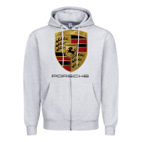 Heather Grey .Porches new Zipper Hoodie - Craftify