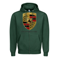 Sports Green .Porches new Zipper Hoodie - Craftify