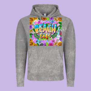 Beach Life Vintage Hoodie Designed By Cowhidedigitalart