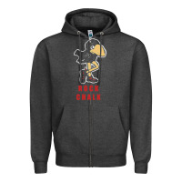 Charcoal Heather Vintage jayhawk ku Zipper Hoodie - Craftify