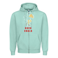 Seafoam Vintage jayhawk ku Zipper Hoodie - Craftify