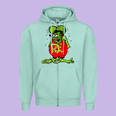 Official Rat Fink Original Merchandise 1 Zipper Hoodie Designed By Craftify