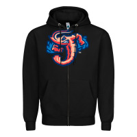 Black jacksonville jumbo shrimp Zipper Hoodie - Craftify