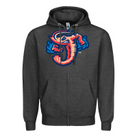 Charcoal Heather jacksonville jumbo shrimp Zipper Hoodie - Craftify
