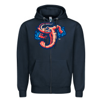 Navy jacksonville jumbo shrimp Zipper Hoodie - Craftify