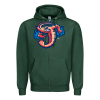 Sports Green jacksonville jumbo shrimp Zipper Hoodie - Craftify