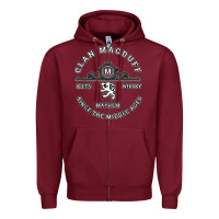 Burgundy clan macduff scottish kilt highland games t shirt Zipper Hoodie - Craftify