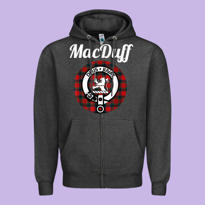 Macduff Clan Scottish Name Coat Of Arms Tartan Zipper Hoodie Designed By Craftify