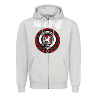 Dove Grey MacDuff Clan Scottish Name Coat Of Arms Tartan Zipper Hoodie - Craftify