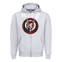 Heather Grey MacDuff Clan Scottish Name Coat Of Arms Tartan Zipper Hoodie - Craftify