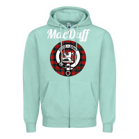Seafoam MacDuff Clan Scottish Name Coat Of Arms Tartan Zipper Hoodie - Craftify
