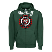 Sports Green MacDuff Clan Scottish Name Coat Of Arms Tartan Zipper Hoodie - Craftify