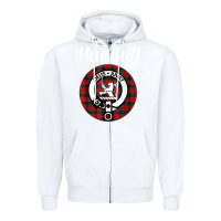 White MacDuff Clan Scottish Name Coat Of Arms Tartan Zipper Hoodie - Craftify