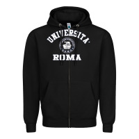 Black universita roma [tb] Zipper Hoodie - Craftify