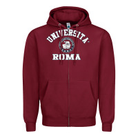 Burgundy universita roma [tb] Zipper Hoodie - Craftify