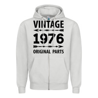 Dove Grey VINTAGE 1976 ORIGINAL PARTS Zipper Hoodie - Craftify