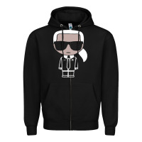 Black KARLS LAGERFELDS Zipper Hoodie - Craftify