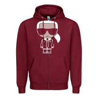 Burgundy KARLS LAGERFELDS Zipper Hoodie - Craftify