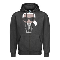 Charcoal Heather KARLS LAGERFELDS Zipper Hoodie - Craftify