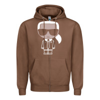 Chestnut KARLS LAGERFELDS Zipper Hoodie - Craftify