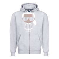 Heather Grey KARLS LAGERFELDS Zipper Hoodie - Craftify