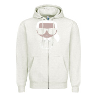 Oatmeal Heather KARLS LAGERFELDS Zipper Hoodie - Craftify