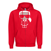 Red KARLS LAGERFELDS Zipper Hoodie - Craftify