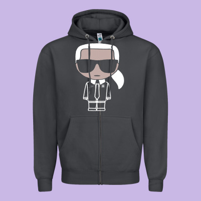 Karls Lagerfelds Zipper Hoodie Designed By Craftify