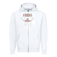 White KARLS LAGERFELDS Zipper Hoodie - Craftify