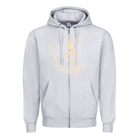 Heather Grey dancing pose Zipper Hoodie - Craftify