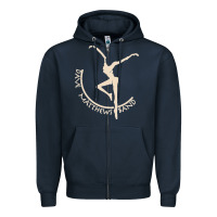 Navy dancing pose Zipper Hoodie - Craftify
