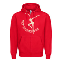 Red dancing pose Zipper Hoodie - Craftify