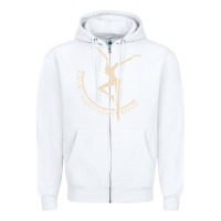 White dancing pose Zipper Hoodie - Craftify