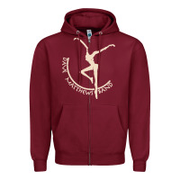 Burgundy dancing pose Zipper Hoodie - Craftify