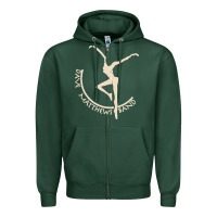 Sports Green dancing pose Zipper Hoodie - Craftify