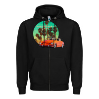 Black karmann ghia sunset palm love quote Zipper Hoodie - Craftify