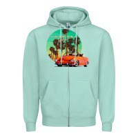 Seafoam karmann ghia sunset palm love quote Zipper Hoodie - Craftify