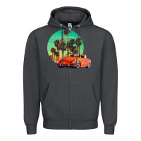 Smoke karmann ghia sunset palm love quote Zipper Hoodie - Craftify