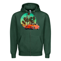 Sports Green karmann ghia sunset palm love quote Zipper Hoodie - Craftify