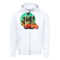 White karmann ghia sunset palm love quote Zipper Hoodie - Craftify