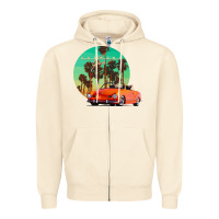 Sandshell karmann ghia sunset palm love quote Zipper Hoodie - Craftify