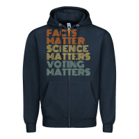Navy facts matter science matters voting matters liberal democrat t shirt c Zipper Hoodie - Craftify