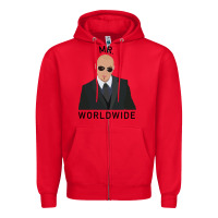 Red Pitbull Mr Worldwide Classic Zipper Hoodie - Craftify