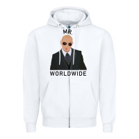 White Pitbull Mr Worldwide Classic Zipper Hoodie - Craftify
